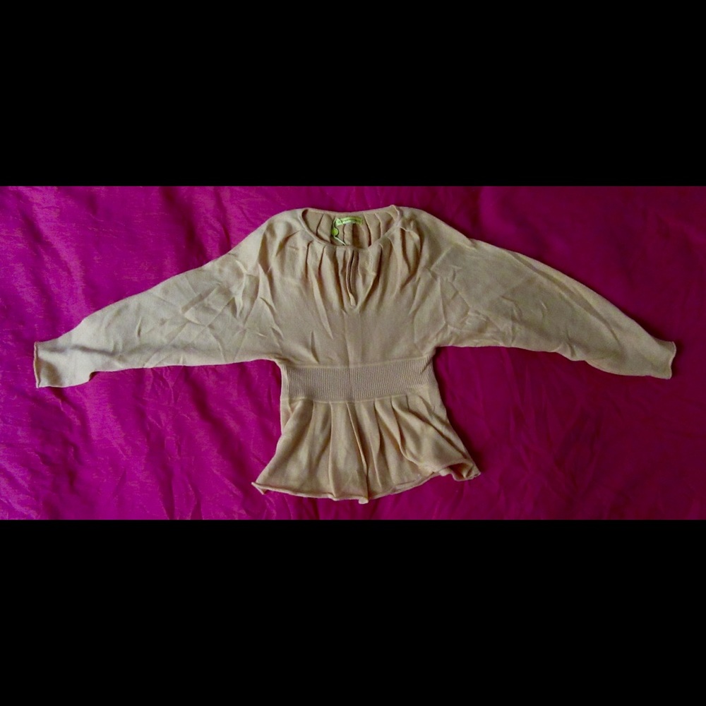 CATHERINE MALANDRINO NWT CASHMERE PEACH SWEATER